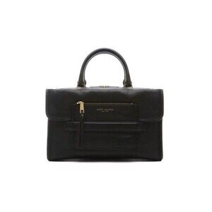 Black and Gold Women's Madison East/West Tote Black leather bag elegant medium